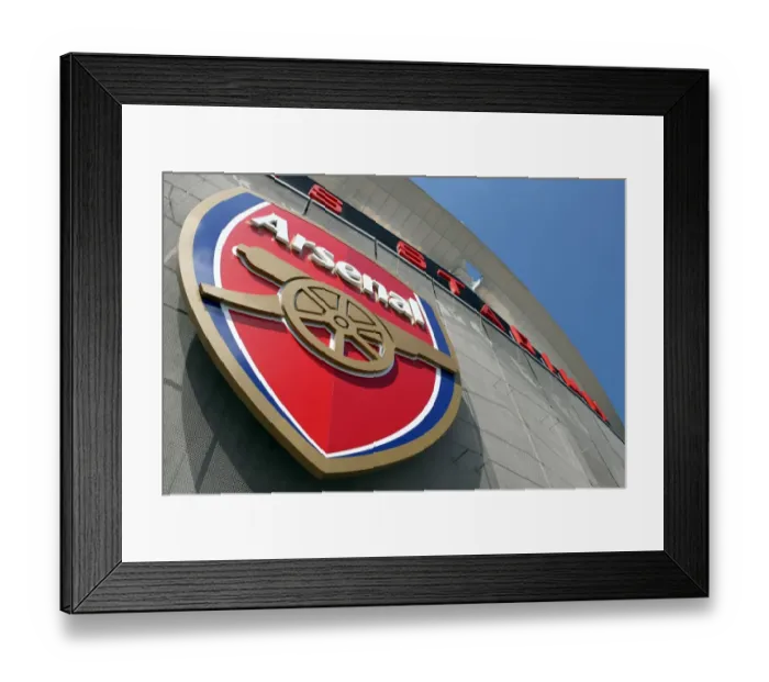 Framed Print : The Arsenal Crest outside the stadium Framed Print : The Arsenal Crest outside the stadium