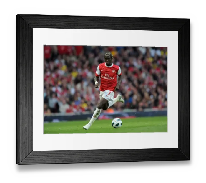 Framed Print : Bacary Sagna (Arsenal). Arsenal 0: 0 Blackburn Rovers. Barclays Premier League