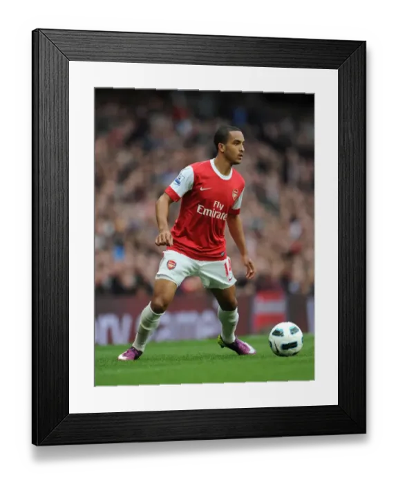 Framed Print : Theo Walcott (Arsenal). Arsenal 0: 0 Blackburn Rovers. Barclays Premier League