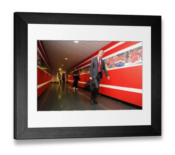 Framed Print : Arsene Wenger the Arsenal Manager. Arsenal 0: 0 Blackburn Rovers. Barclays Premier League