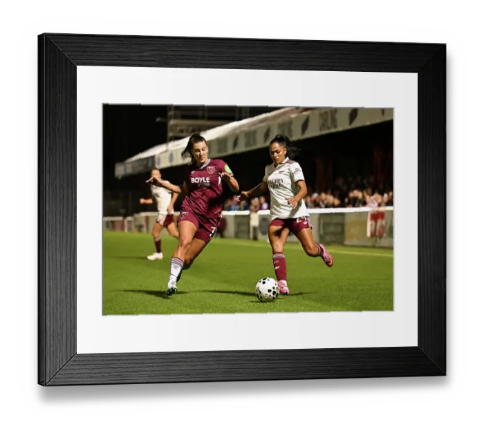 Framed Print : West Ham United v Arsenal - Barclays Women's Super League West Ham United v Arsenal - Barclays Women's Super League