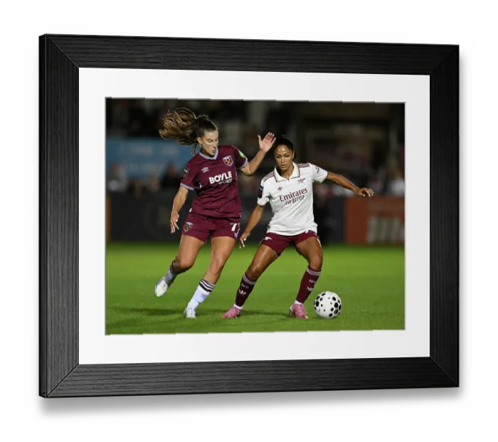 Framed Print : West Ham United v Arsenal - Barclays Women's Super League West Ham United v Arsenal - Barclays Women's Super League
