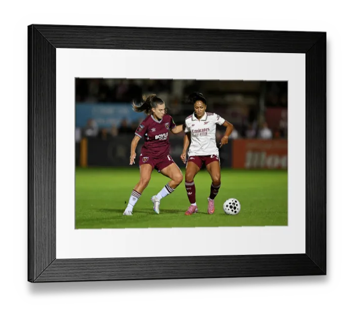 Framed Print : West Ham United v Arsenal - Barclays Women's Super League West Ham United v Arsenal - Barclays Women's Super League