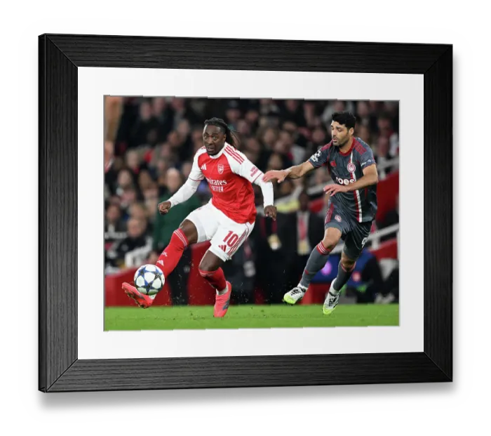 Framed Print : Arsenal FC v Olympiacos FC - UEFA Champions League 2025 / 26 League Phase MD2 Framed Print : Arsenal FC v Olympiacos FC - UEFA Champions League 2025 / 26 League Phase MD2