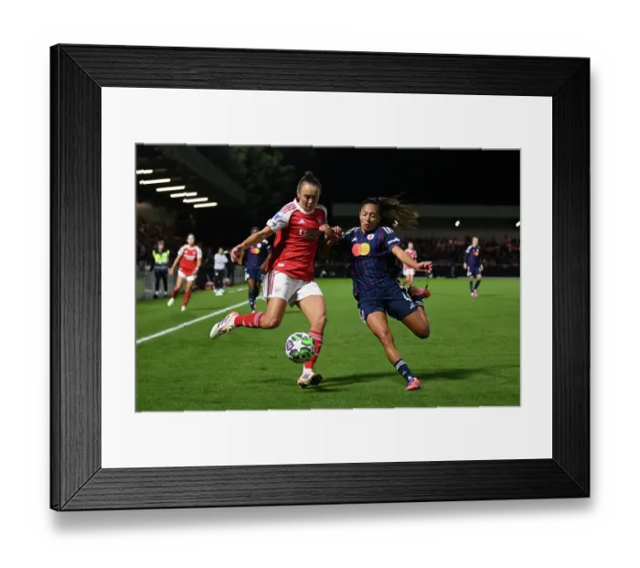Framed Print : Arsenal FC v OL Lyonnes - UEFA Women's Champions League 2025 / 26 League Phase MD1 Arsenal FC v OL Lyonnes - UEFA Women's Champions League 2025 / 26 League Phase MD1