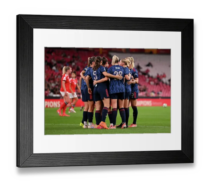 Framed Print : SL Benfica v Arsenal FC - UEFA Women's Champions League 2025 / 26 League Phase MD2 SL Benfica v Arsenal FC - UEFA Women's Champions League 2025 / 26 League Phase MD2