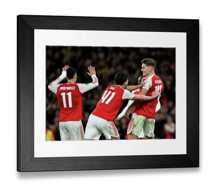Framed Print : Arsenal FC v Atletico de Madrid - UEFA Champions League 2025 / 26 League Phase MD3