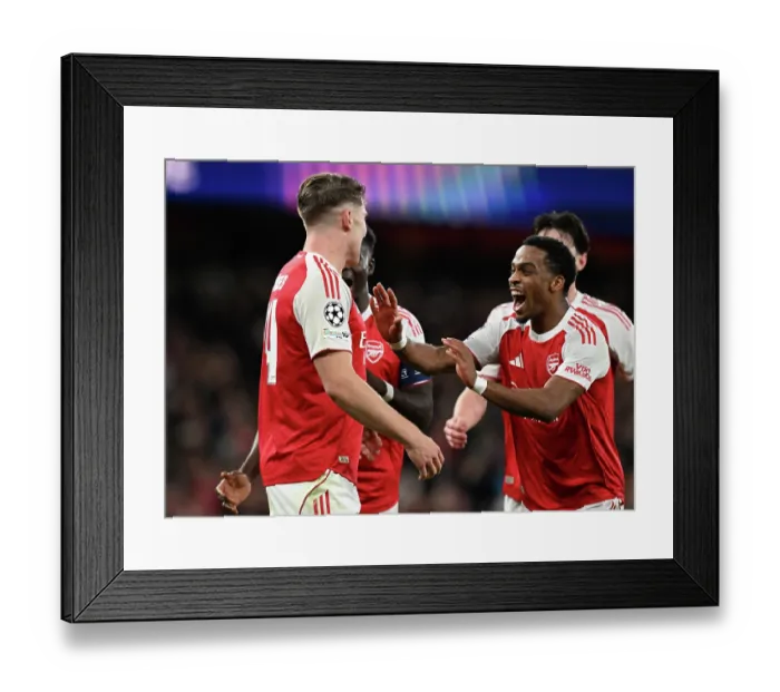 Framed Print : Arsenal FC v Atletico de Madrid - UEFA Champions League 2025 / 26 League Phase MD3 Framed Print : Arsenal FC v Atletico de Madrid - UEFA Champions League 2025 / 26 League Phase MD3
