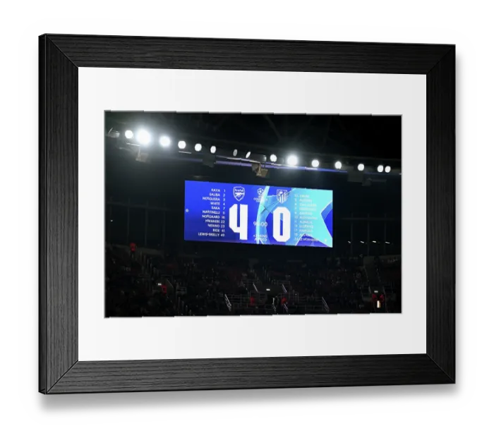 Framed Print : Arsenal FC v Atletico de Madrid - UEFA Champions League 2025 / 26 League Phase MD3 Framed Print : Arsenal FC v Atletico de Madrid - UEFA Champions League 2025 / 26 League Phase MD3