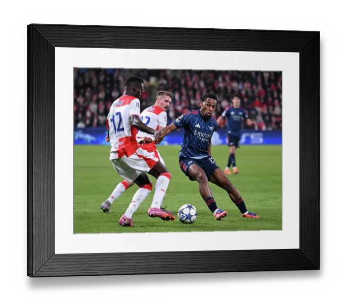 Framed Print : SK Slavia Praha v Arsenal FC - UEFA Champions League 2025 / 26 League Phase MD4 Framed Print : SK Slavia Praha v Arsenal FC - UEFA Champions League 2025 / 26 League Phase MD4