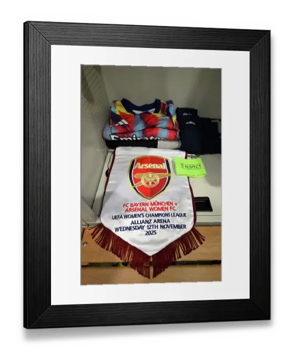 Framed Print : FC Bayern Munchen v Arsenal FC - UEFA Women's Champions League 2025 / 26 League Phase MD3 FC Bayern München v Arsenal FC - UEFA Women's Champions League 2025 / 26 League