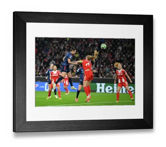 Framed Print : FC Bayern Munchen v Arsenal FC - UEFA Women's Champions League 2025 / 26 League Phase MD3 FC Bayern München v Arsenal FC - UEFA Women's Champions League 2025 / 26 League