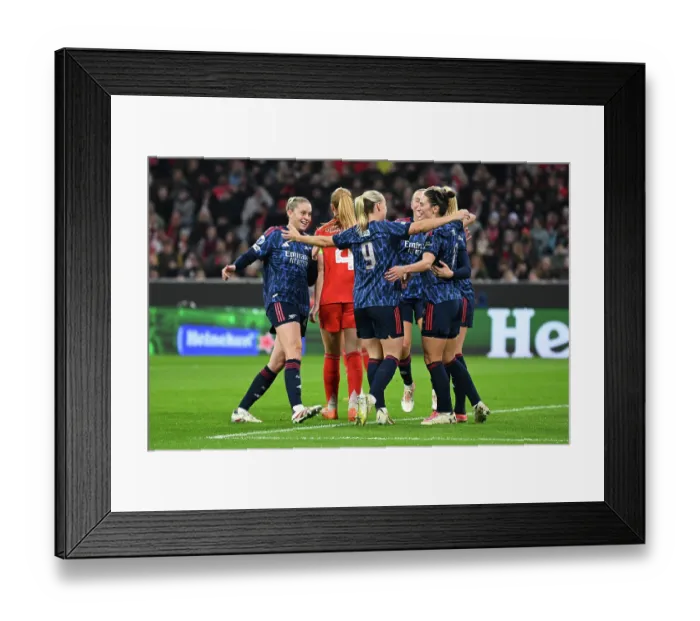 Framed Print : FC Bayern Munchen v Arsenal FC - UEFA Women's Champions League 2025 / 26 League Phase MD3 FC Bayern München v Arsenal FC - UEFA Women's Champions League 2025 / 26 League