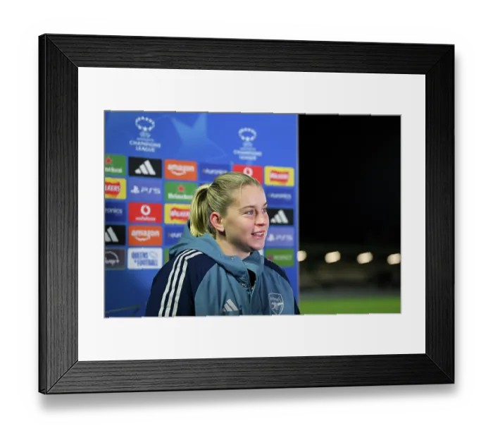 Framed Print : Arsenal FC v Real Madrid CF - UEFA Women's Champions League 2025 / 26 League Phase MD4 Arsenal FC v Real Madrid CF - UEFA Women's Champions League 2025 / 26 League Phase MD4