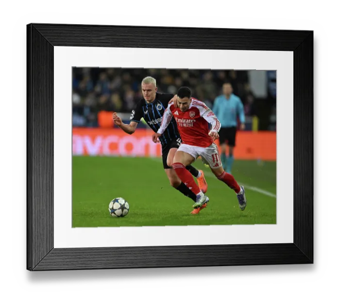 Framed Print : Club Brugge KV v Arsenal FC - UEFA Champions League 2025 / 26 League Phase MD6