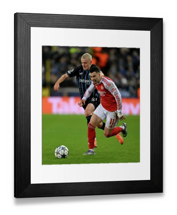 Framed Print : Club Brugge KV v Arsenal FC - UEFA Champions League 2025 / 26 League Phase MD6