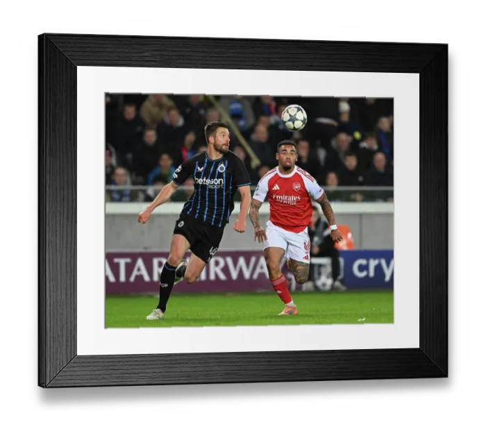 Framed Print : Club Brugge KV v Arsenal FC - UEFA Champions League 2025 / 26 League Phase MD6