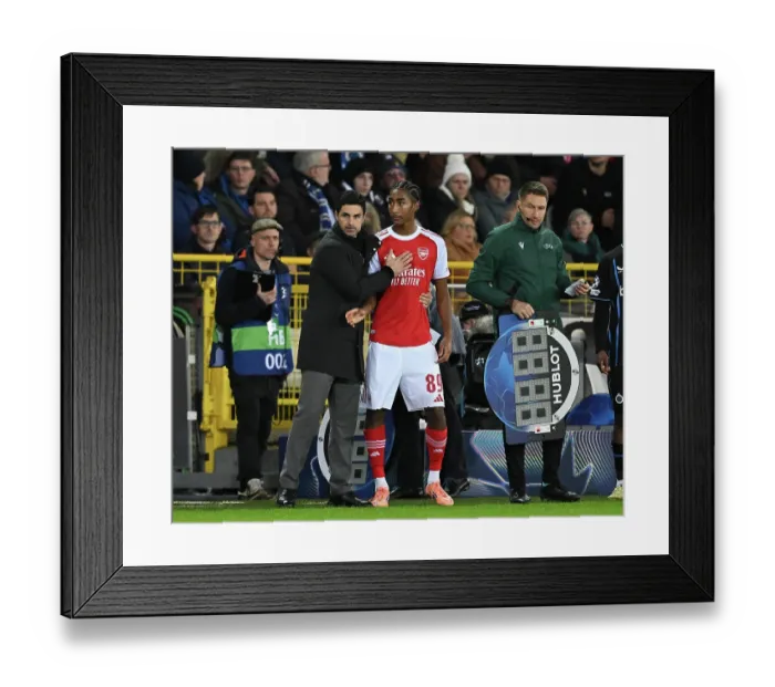 Framed Print : Club Brugge KV v Arsenal FC - UEFA Champions League 2025 / 26 League Phase MD6
