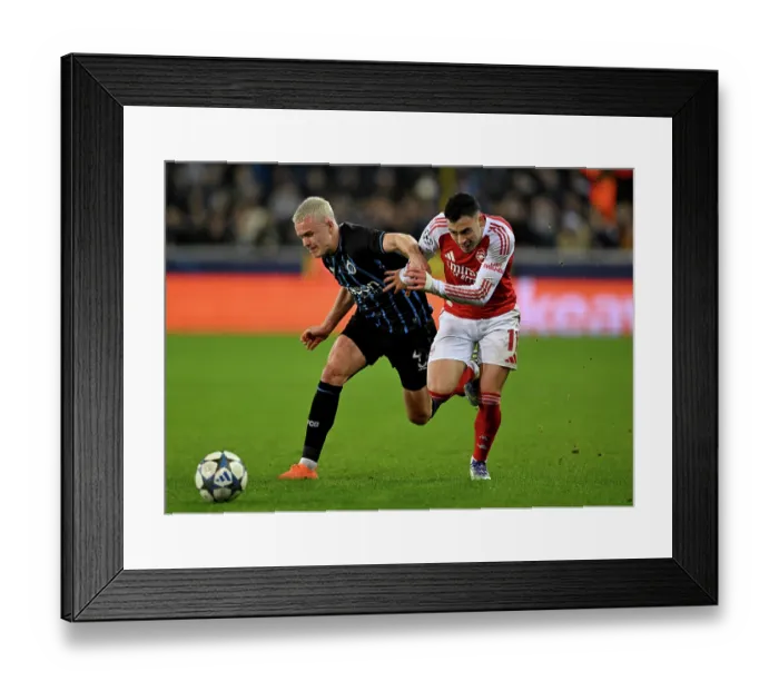 Framed Print : Club Brugge KV v Arsenal FC - UEFA Champions League 2025 / 26 League Phase MD6