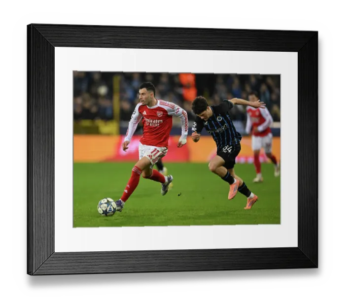 Framed Print : Club Brugge KV v Arsenal FC - UEFA Champions League 2025 / 26 League Phase MD6