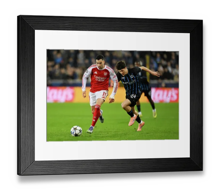 Framed Print : Club Brugge KV v Arsenal FC - UEFA Champions League 2025 / 26 League Phase MD6