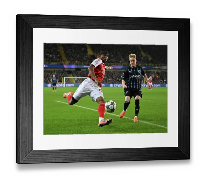Framed Print : Club Brugge KV v Arsenal FC - UEFA Champions League 2025 / 26 League Phase MD6