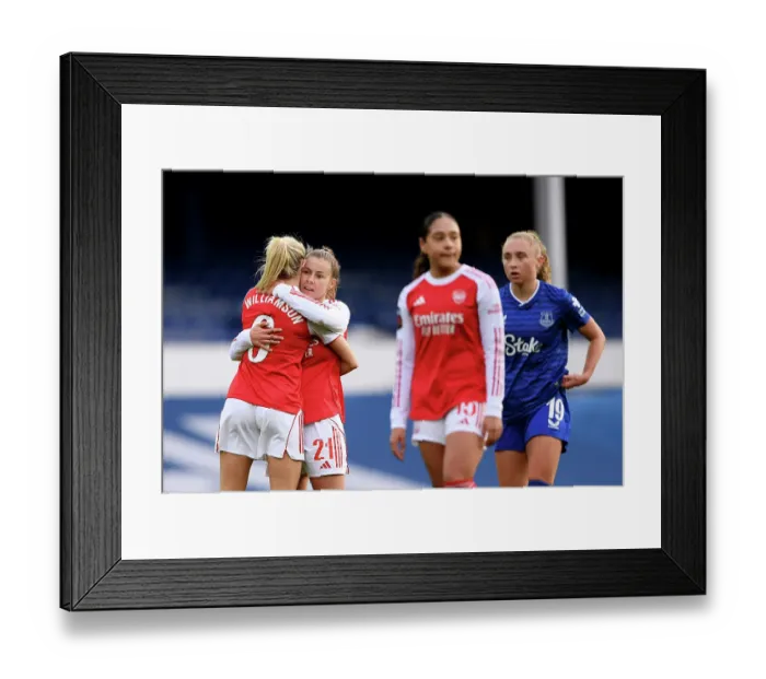 Framed Print : Everton v Arsenal - Barclays Women's Super League Everton v Arsenal - Barclays Women's Super League