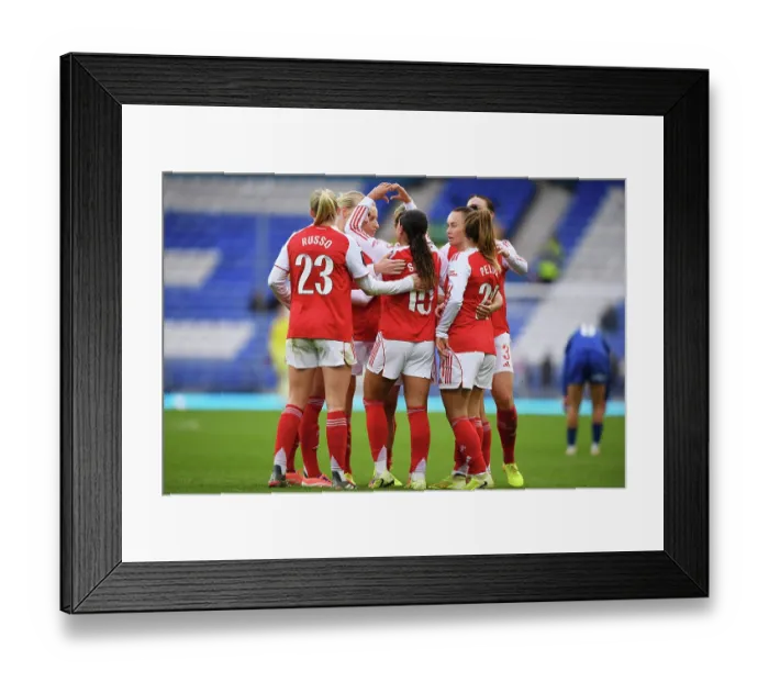 Framed Print : Everton v Arsenal - Barclays Women's Super League Everton v Arsenal - Barclays Women's Super League