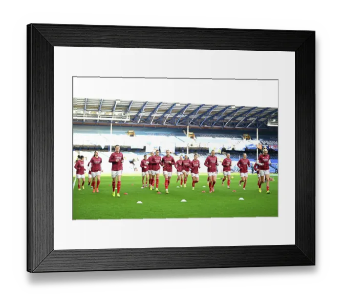 Framed Print : Everton v Arsenal - Barclays Women's Super League Everton v Arsenal - Barclays Women's Super League