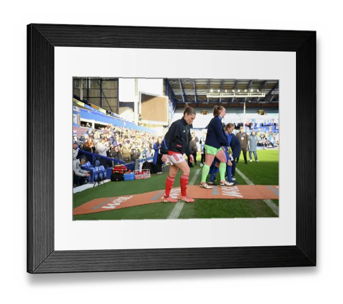 Framed Print : Everton v Arsenal - Barclays Women's Super League Everton v Arsenal - Barclays Women's Super League