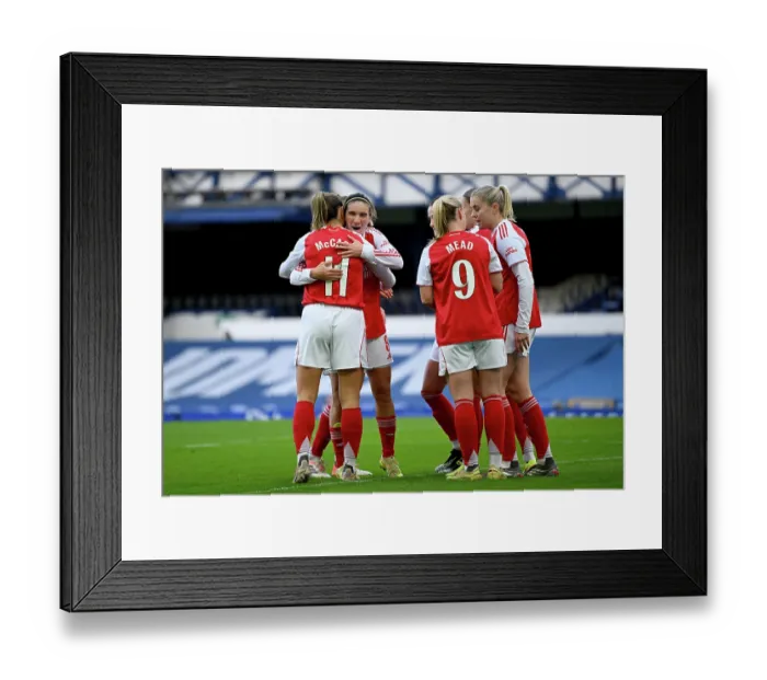Framed Print : Everton v Arsenal - Barclays Women's Super League Everton v Arsenal - Barclays Women's Super League