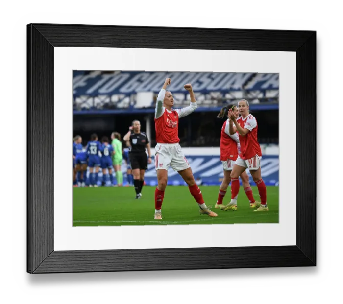Framed Print : Everton v Arsenal - Barclays Women's Super League Everton v Arsenal - Barclays Women's Super League
