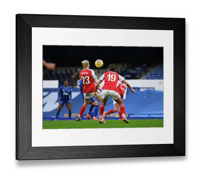 Framed Print : Everton v Arsenal - Barclays Women's Super League Everton v Arsenal - Barclays Women's Super League