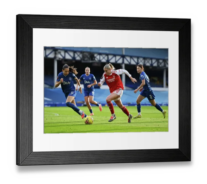 Framed Print : Everton v Arsenal - Barclays Women's Super League Everton v Arsenal - Barclays Women's Super League
