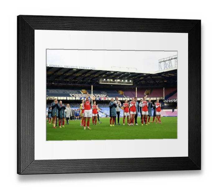 Framed Print : Everton v Arsenal - Barclays Women's Super League Everton v Arsenal - Barclays Women's Super League