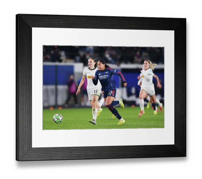 Framed Print : Oud-Heverlee Leuven v Arsenal FC - UEFA Women's Champions League 2025 / 26 League Phase MD6 Oud-Heverlee Leuven v Arsenal FC - UEFA Women's Champions League 2025 / 26 League