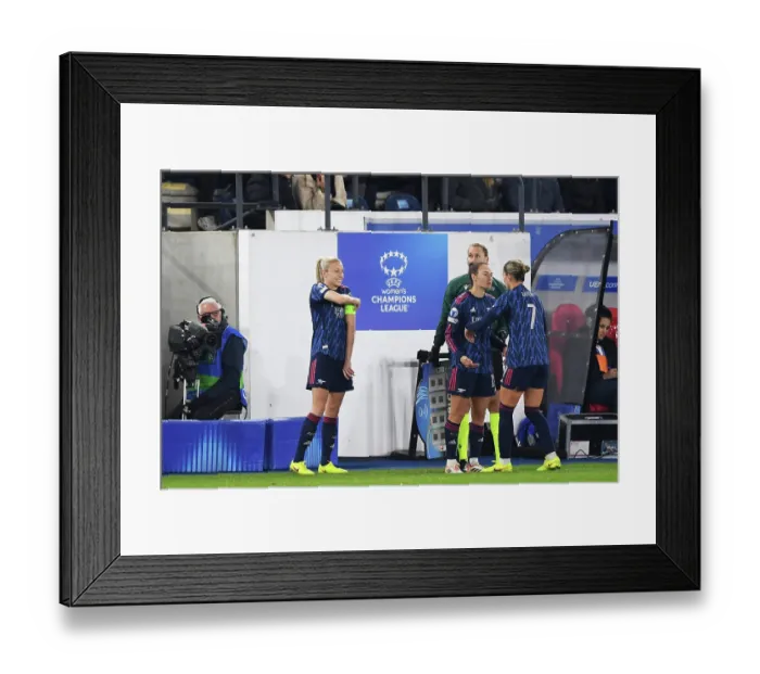 Framed Print : Oud-Heverlee Leuven v Arsenal FC - UEFA Women's Champions League 2025 / 26 League Phase MD6 Oud-Heverlee Leuven v Arsenal FC - UEFA Women's Champions League 2025 / 26 League
