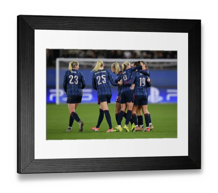 Framed Print : Oud-Heverlee Leuven v Arsenal FC - UEFA Women's Champions League 2025 / 26 League Phase MD6 Oud-Heverlee Leuven v Arsenal FC - UEFA Women's Champions League 2025 / 26 League
