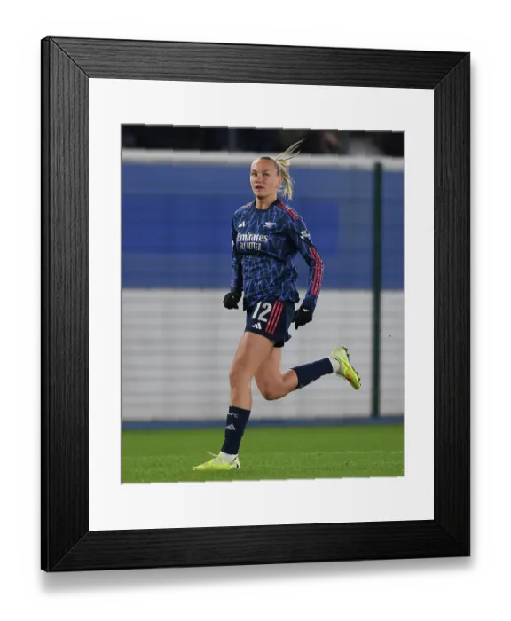 Framed Print : Oud-Heverlee Leuven v Arsenal FC - UEFA Women's Champions League 2025 / 26 League Phase MD6 Oud-Heverlee Leuven v Arsenal FC - UEFA Women's Champions League 2025 / 26 League