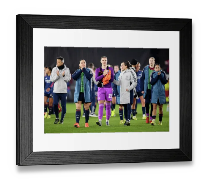 Framed Print : Oud-Heverlee Leuven v Arsenal FC - UEFA Women's Champions League 2025 / 26 League Phase MD6 Oud-Heverlee Leuven v Arsenal FC - UEFA Women's Champions League 2025 / 26 League