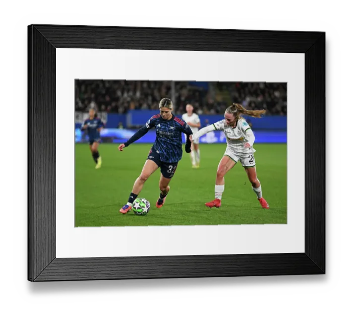 Framed Print : Oud-Heverlee Leuven v Arsenal FC - UEFA Women's Champions League 2025 / 26 League Phase MD6 Oud-Heverlee Leuven v Arsenal FC - UEFA Women's Champions League 2025 / 26 League