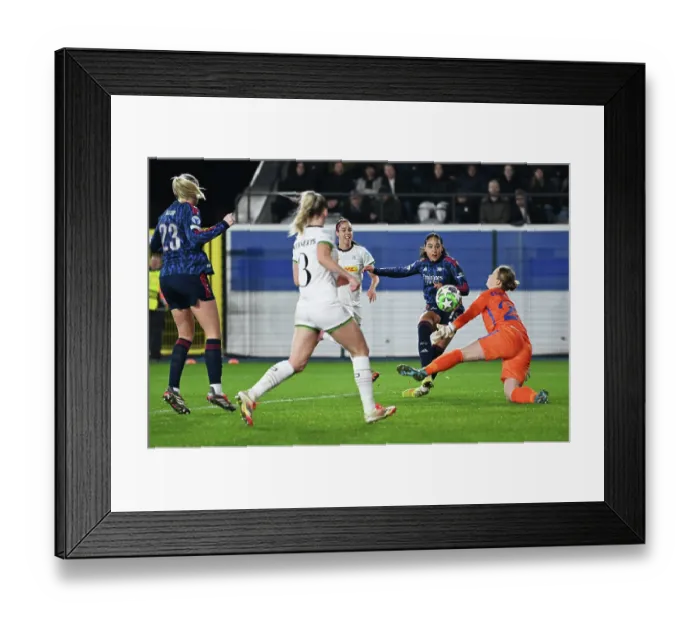Framed Print : Oud-Heverlee Leuven v Arsenal FC - UEFA Women's Champions League 2025 / 26 League Phase MD6 Oud-Heverlee Leuven v Arsenal FC - UEFA Women's Champions League 2025 / 26 League