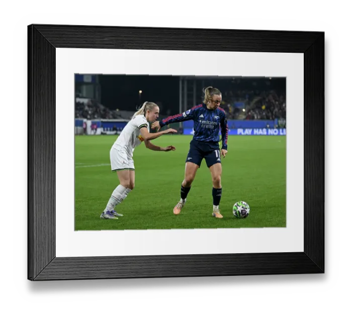 Framed Print : Oud-Heverlee Leuven v Arsenal FC - UEFA Women's Champions League 2025 / 26 League Phase MD6 Oud-Heverlee Leuven v Arsenal FC - UEFA Women's Champions League 2025 / 26 League