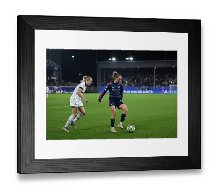 Framed Print : Oud-Heverlee Leuven v Arsenal FC - UEFA Women's Champions League 2025 / 26 League Phase MD6 Oud-Heverlee Leuven v Arsenal FC - UEFA Women's Champions League 2025 / 26 League