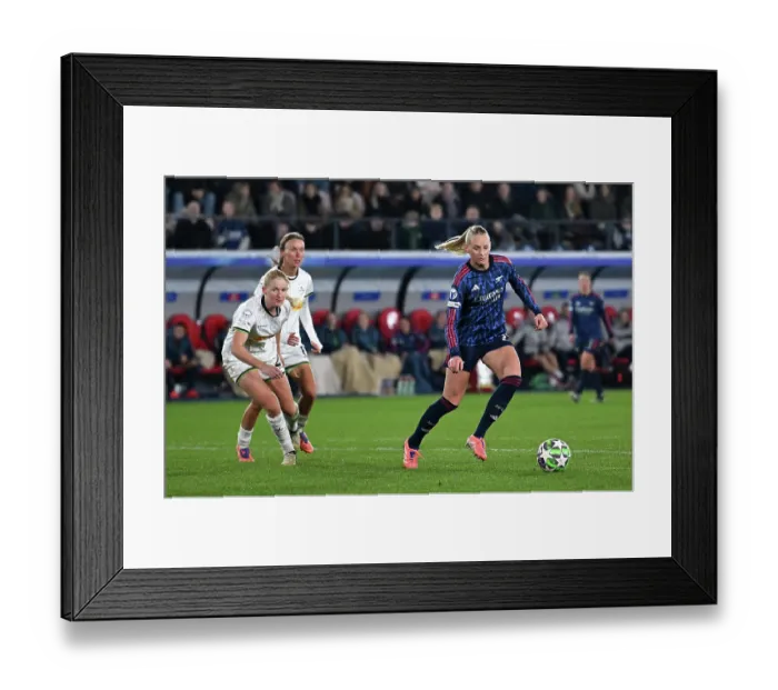 Framed Print : Oud-Heverlee Leuven v Arsenal FC - UEFA Women's Champions League 2025 / 26 League Phase MD6 Oud-Heverlee Leuven v Arsenal FC - UEFA Women's Champions League 2025 / 26 League