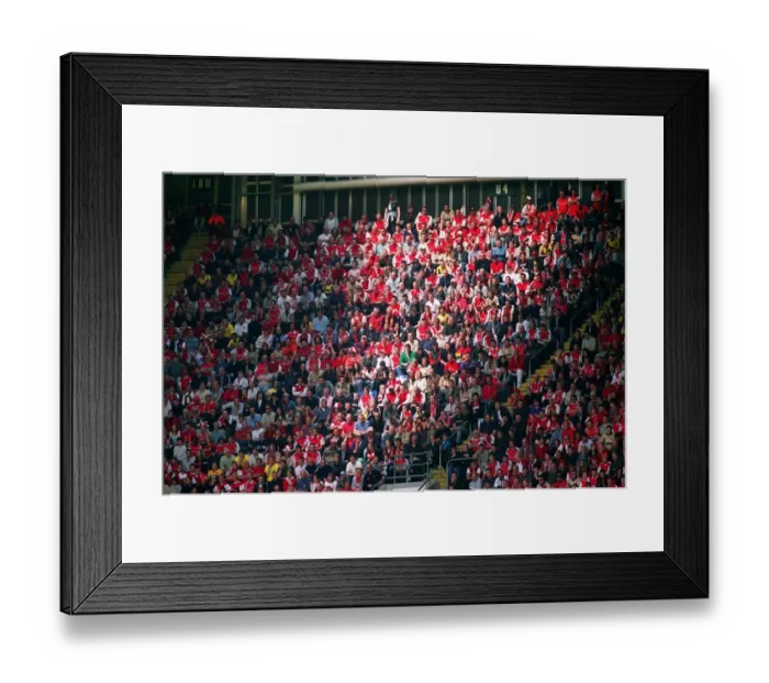 Framed Print : Arsenal fans. Arsenal 2: 0 Chelsea. The AXA F Framed Print : Arsenal fans. Arsenal 2: 0 Chelsea. The AXA F