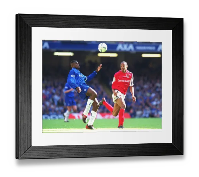 Framed Print : Thierry Henry (Arsenal) Marcel Desailly (Chelsea). Arsenal 2: 0 Chelsea