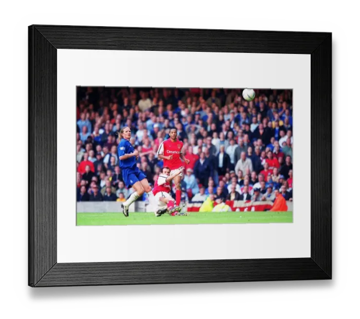 Framed Print : Fredrik Ljungberg Scores the Second Goal: Arsenal's 2-0 Lead over Chelsea in the FA Cup Final at Millennium Stadium, Cardiff, Wales (April 5, 2002)