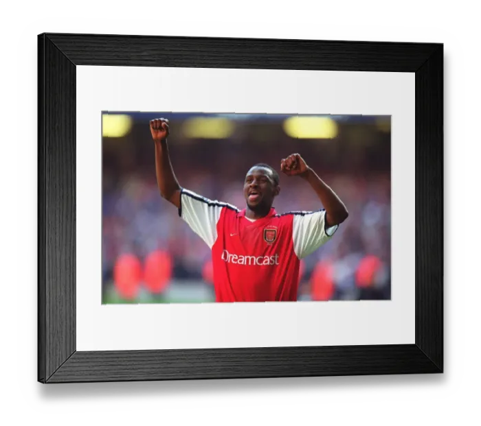 Framed Print : Patrick Vieira Celebrates Arsenal's Win Over Manchester United, FA Barclaycard Premiership, Old Trafford, 2002