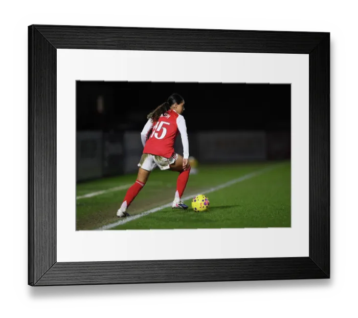 Framed Print : Arsenal v Manchester United - Subway Women's League Cup Semi Final Arsenal v Manchester United - Subway Women's League Cup Semi Final